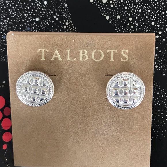 Silver tone circle earrings - Picture 1 of 2